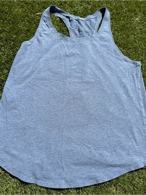 Lululemon heathered denim blue razorback tank